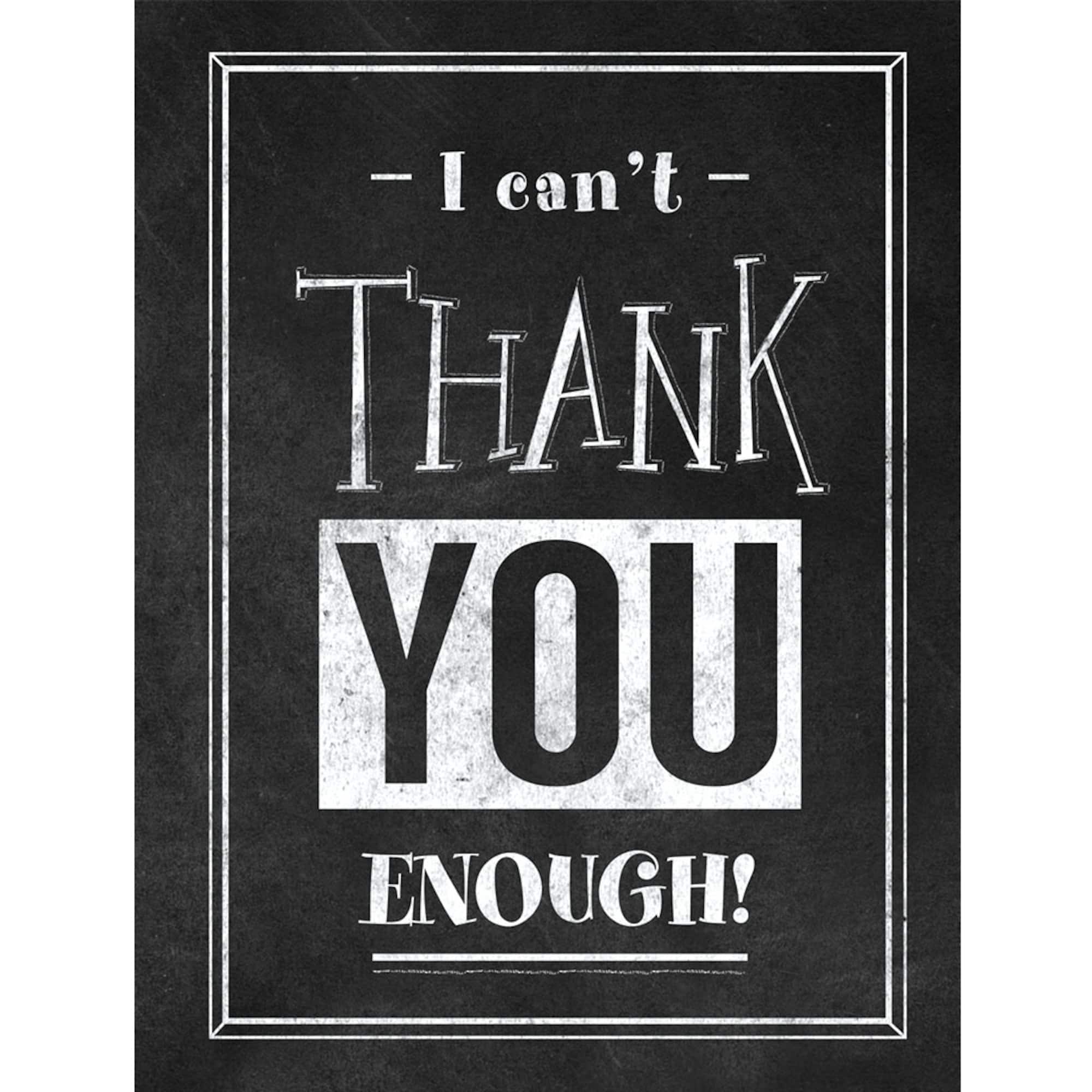JAM Paper Brushed Chalkboard Design Blank Thank You Cards Set, 36ct.